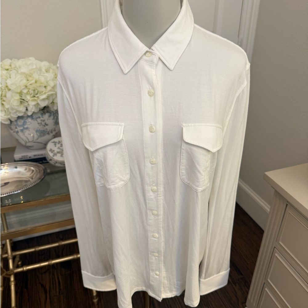 Rag & Bone 'Luca' White Modal Button-Front Shirt
J18 - Picture 2 of 5